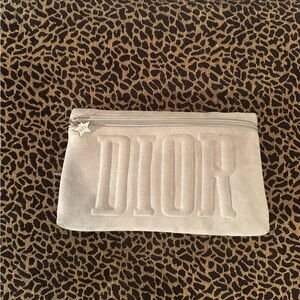 Dior Cream Suede Clutch